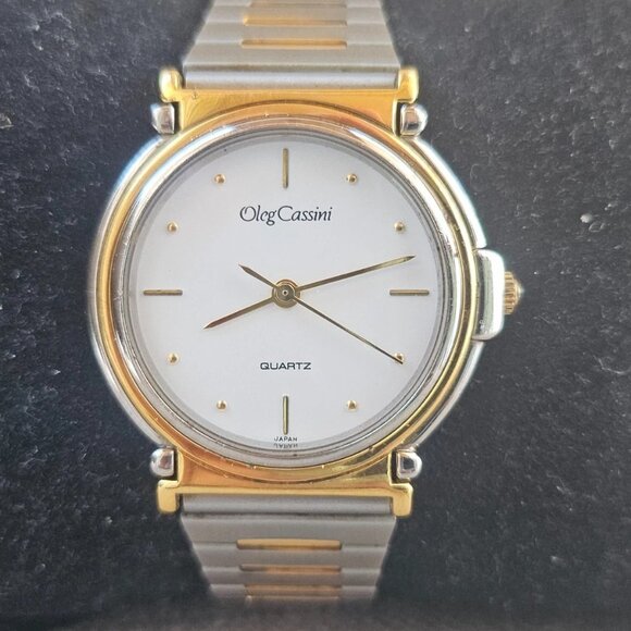 Oleg Cassini Wristwatch Quartz Dual Tone Analog Unisex Wrist Watch Japan Movt - Picture 2 of 12